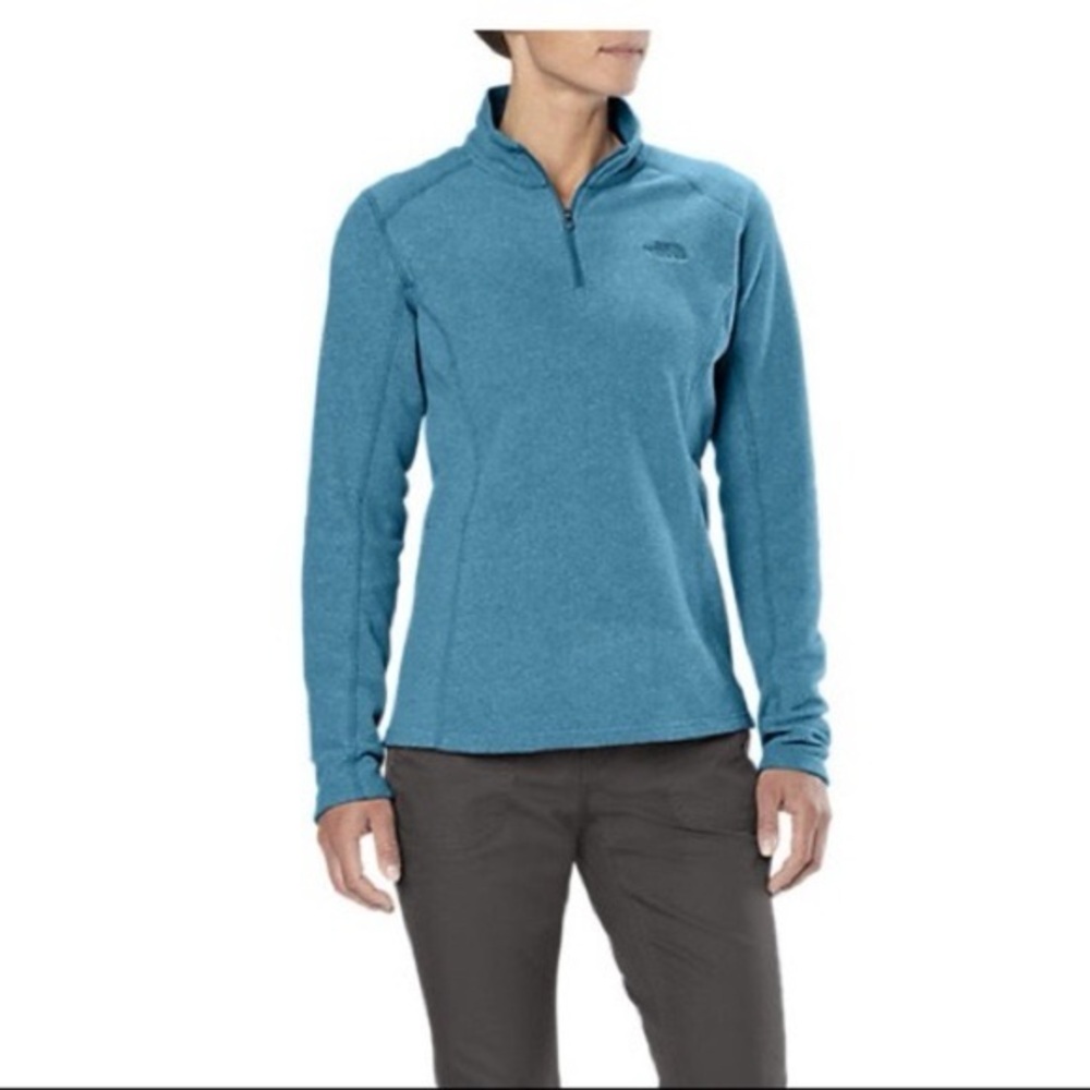 The North Face TKA 100 Glacier women’s blue 1/4-Zip Fleece size XS